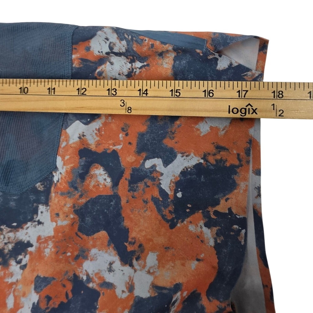 Lululemon Mens Camo Athletic Shorts Orange Blue Mesh Pocket LM7B06S Size M - Picture 5 of 11